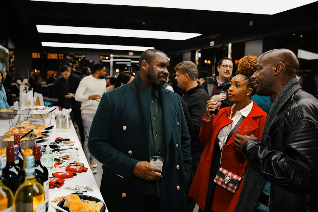 celebrity group at event